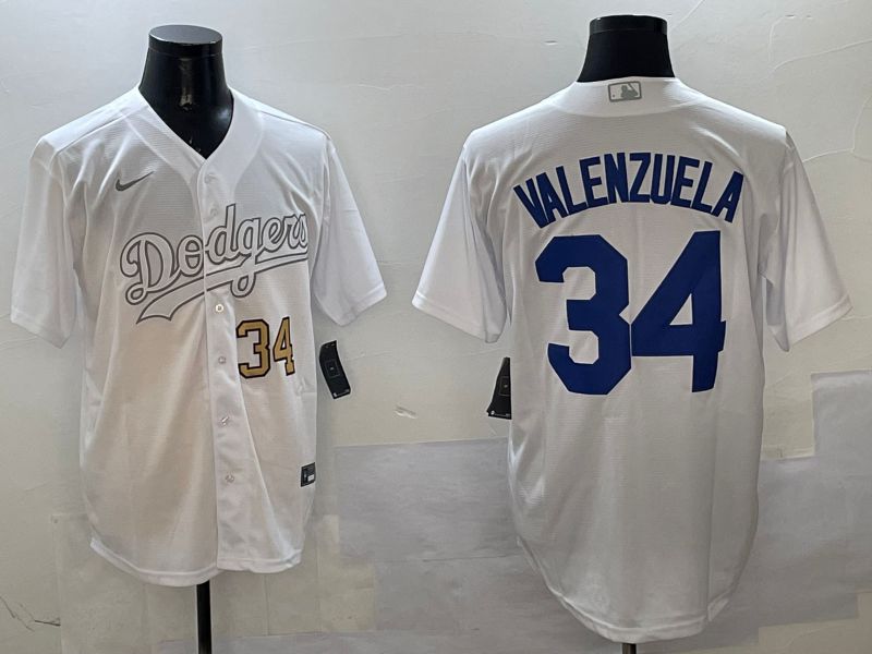 Men Los Angeles Dodgers 34 Valenzuela White Fashion Edition Game 2025 Nike MLB Jersey style 8
